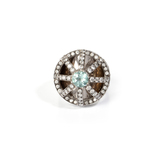 imagem do produto  Anel Coroa com Turmalina Para�ba e Brilhantes