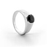 imagem do produto  Anel Solit�rio Diamante Negro