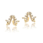 imagem do produto  Brinco Argola Dupla com Diamantes Brilhantes e Navetes